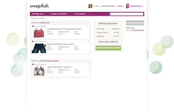 pfish Designer Goods Website